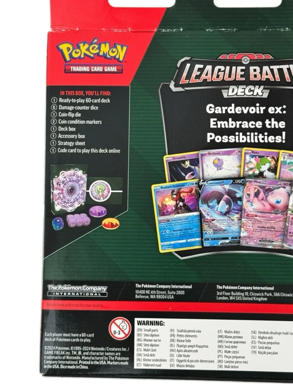 Pokémon TCG Gardevoir ex League Battle Deck Sealed Competitive Deck New